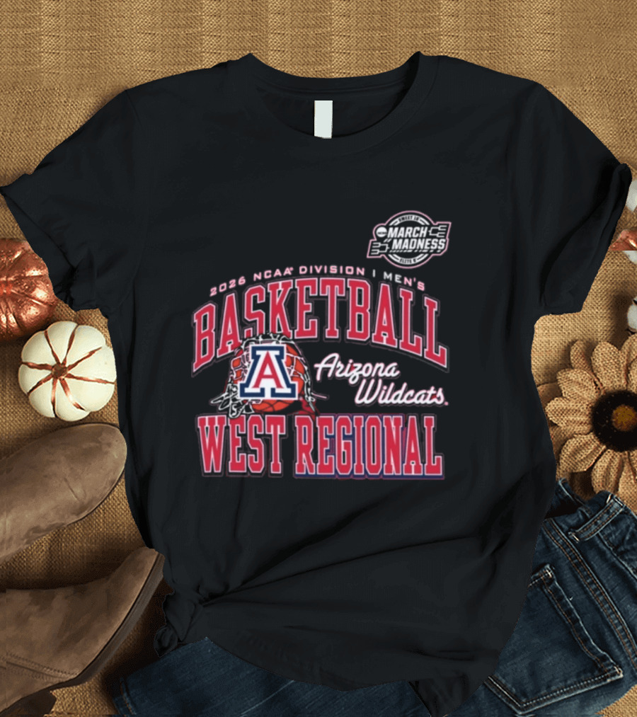 2026 NCAA Division I Men's Basketball Arizona Wildcats Sweet 16 West Regional March Madness T-Shirt