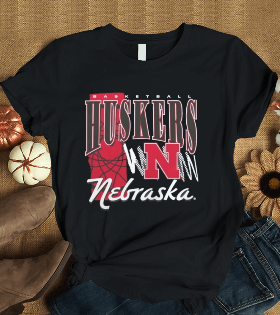 Basketball Huskers N Nebraska T-Shirt
