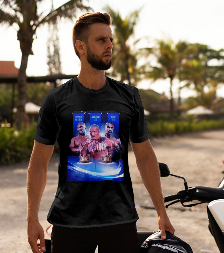Oleksandr Usyk Evander Holyfield David Haye Boxing Cruiserweight King Patterson Collage T-Shirt