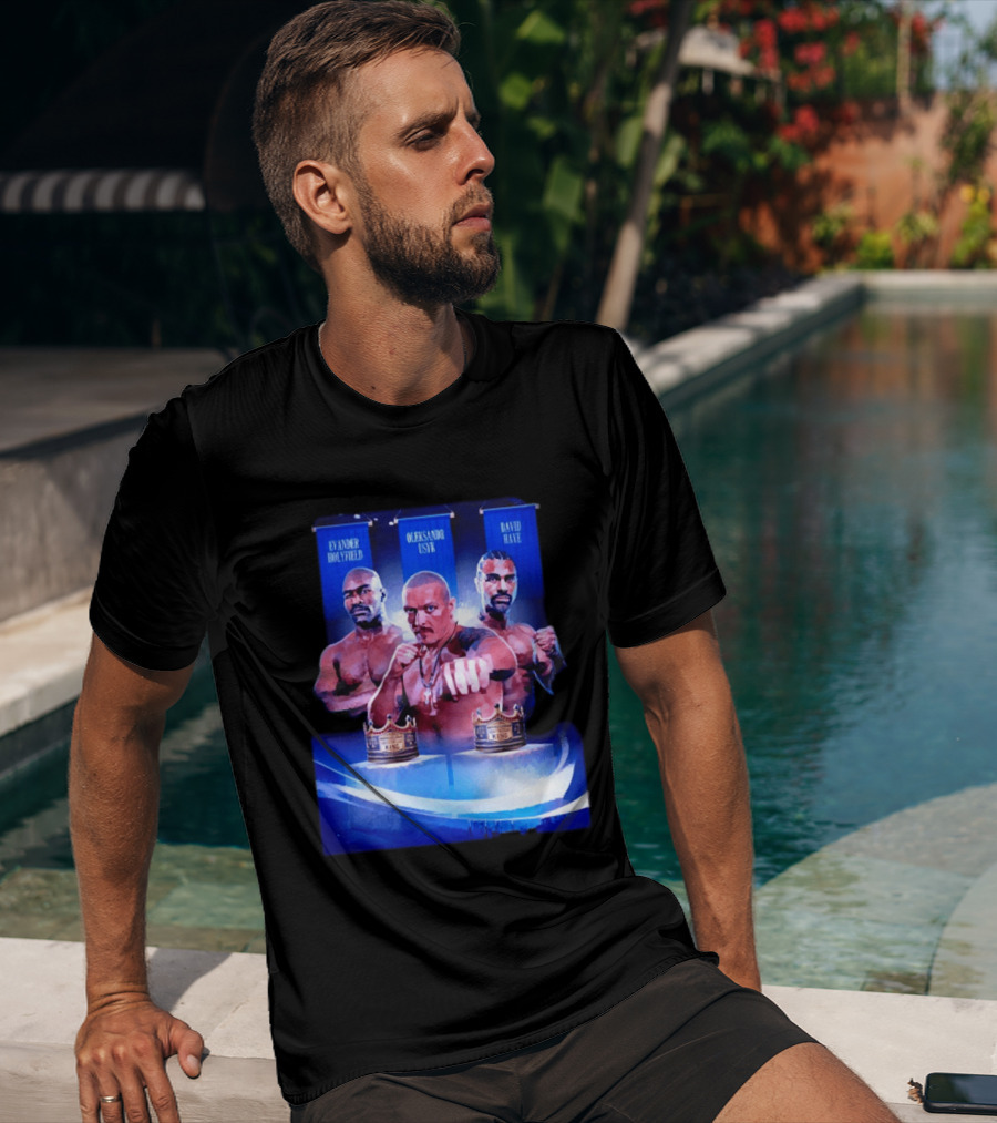 Oleksandr Usyk Evander Holyfield David Haye Boxing Cruiserweight King Patterson Collage T-Shirt