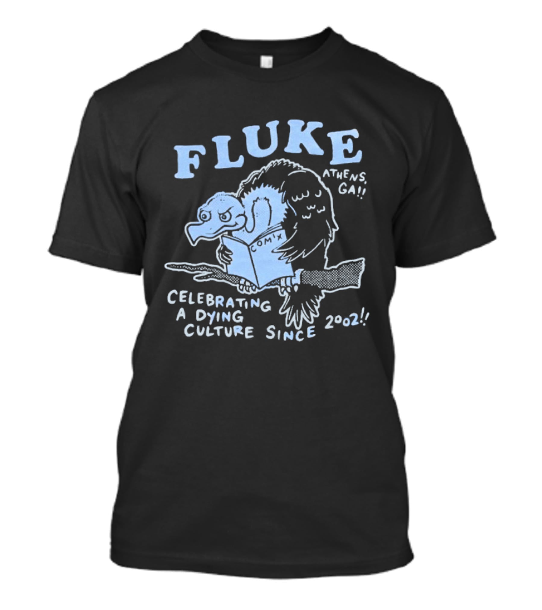 Fluke Celebrating A Dying Culture Since 2002 Athens GA Owl T-Shirt