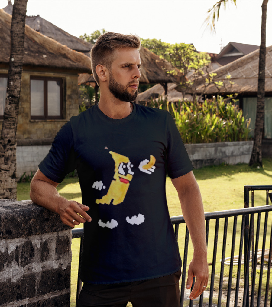 Spacex Banana Pixelated Cartoon T-Shirt