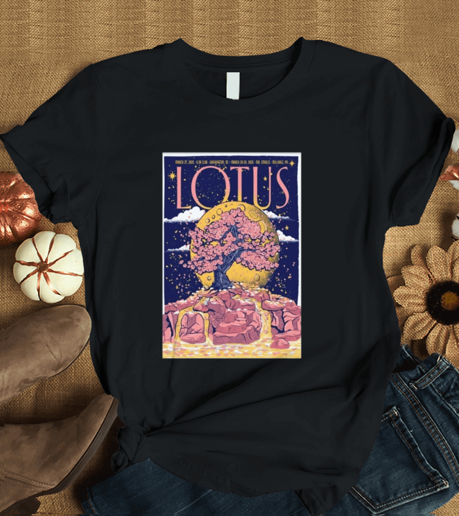 Lotus March 27 2026 Washington DC 930 Club Cherry Blossom Moon Tour T-Shirt