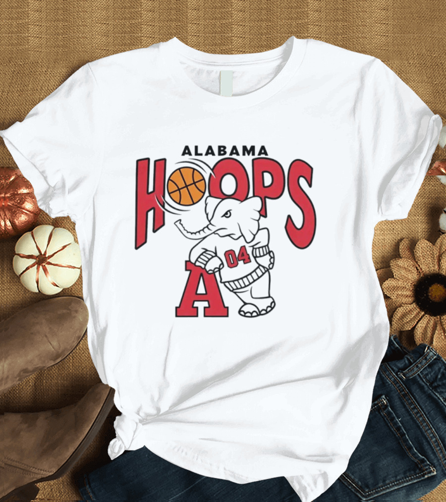 Alabama Hoops Basketball Elephant 04 Sports Team T-Shirt