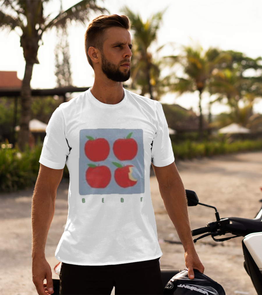 Bebe Stockwell Apple Pop Art Four Red Apples With Bite T-Shirt
