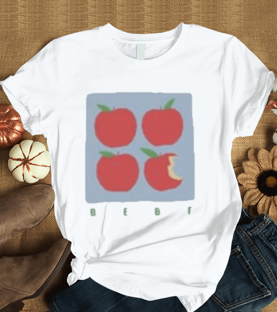 Bebe Stockwell Apple Pop Art Four Red Apples With Bite T-Shirt