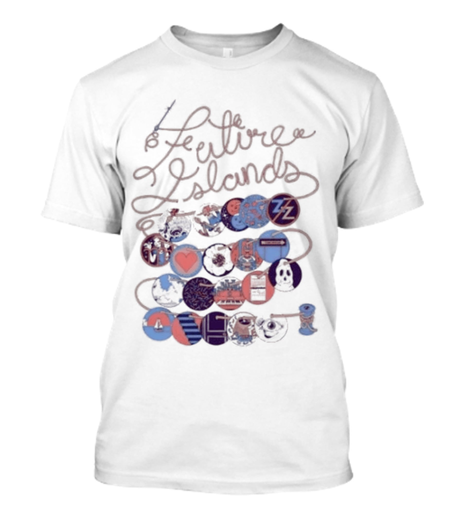 Future Islands The Never Ending Scribble Hearts And Circles T-Shirt