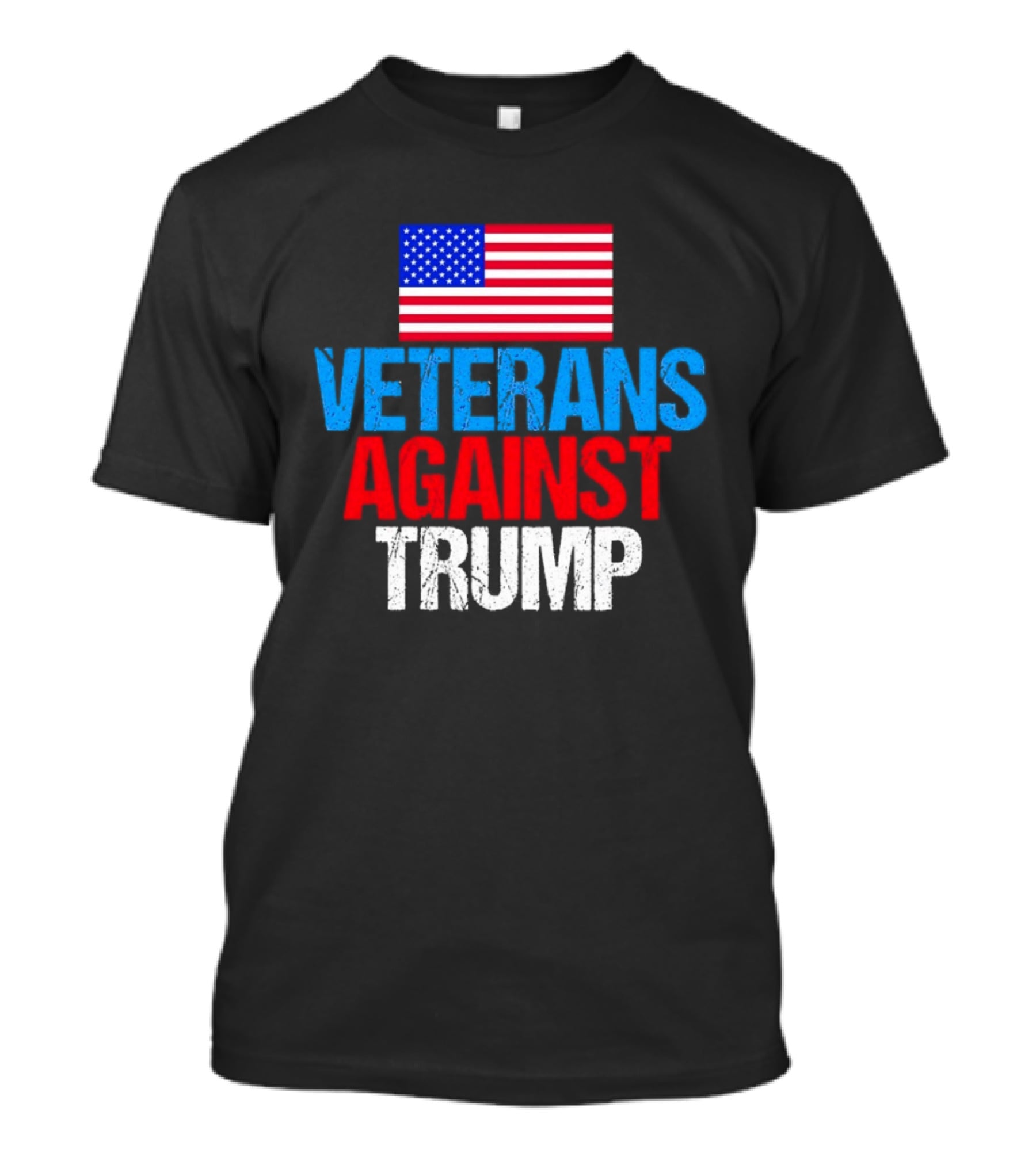 American Flag Veterans Against Trump T-Shirt