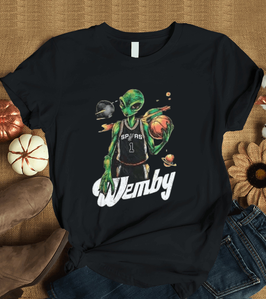 Alien Wemby Victor Wembanyama Spurs NBA 2025 Basketball Star T-Shirt