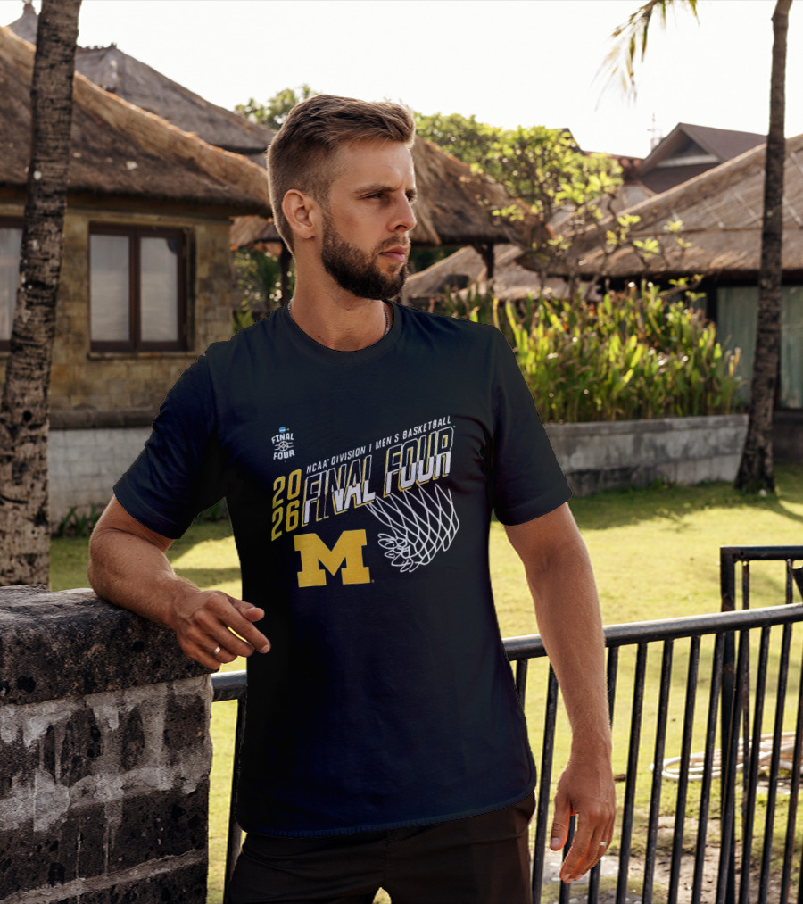 NCAA Division I Men's Basketball 2026 Final Four Michigan Wolverines T-Shirt