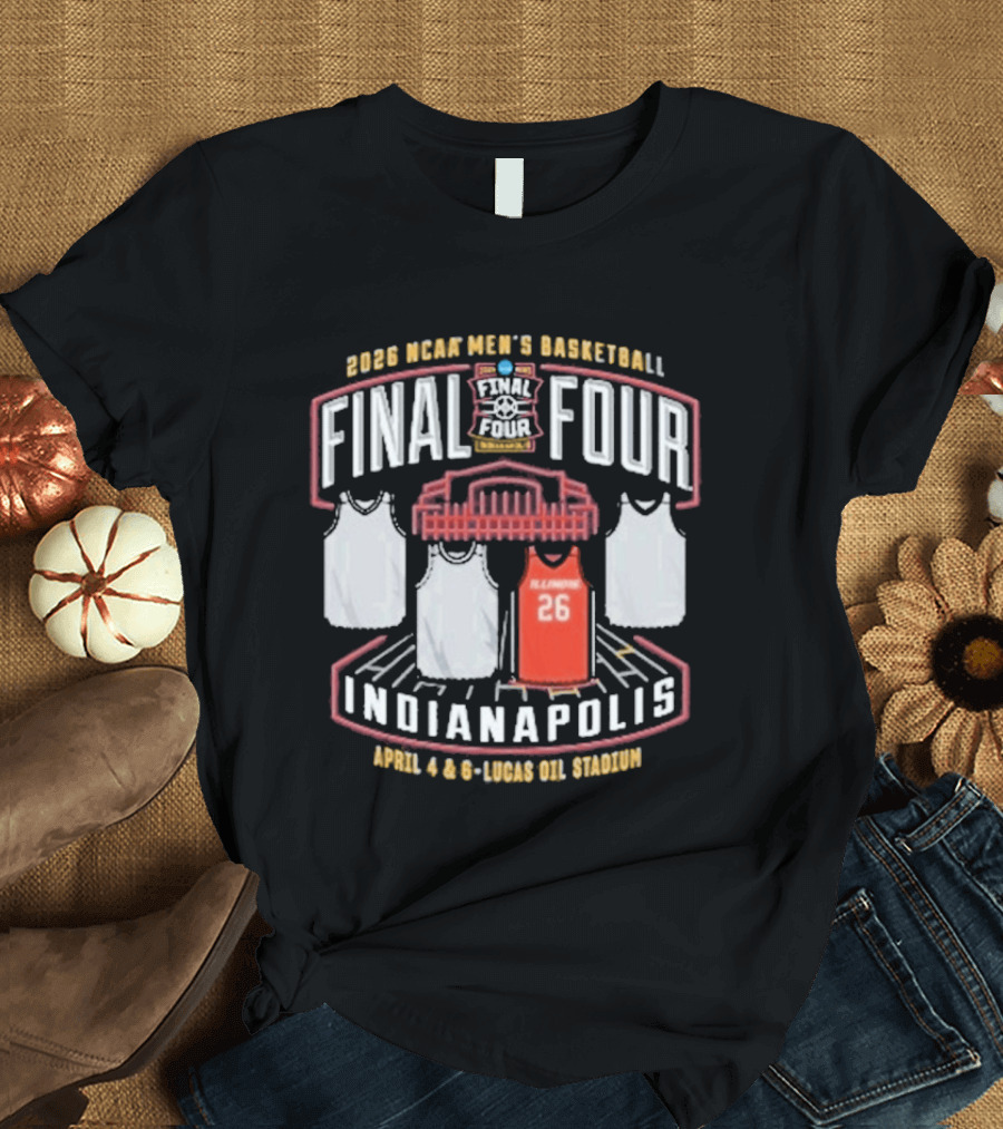 2026 Illini Men's Basketball Final Four Lucas Oil Stadium Indiana April 4 6 T-Shirt