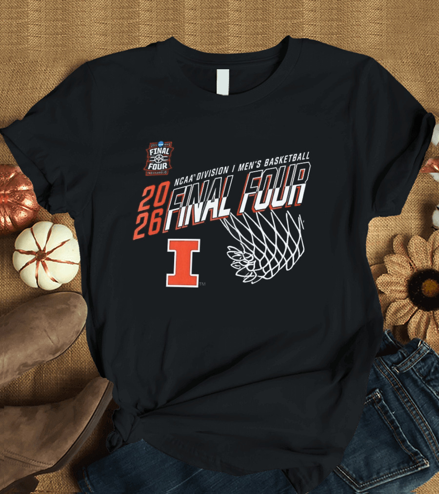2026 Illinois Fighting Illini NCAA Men's Basketball Final Four March Madness Minneapolis Indianapolis Louisville Denver T-Shirt