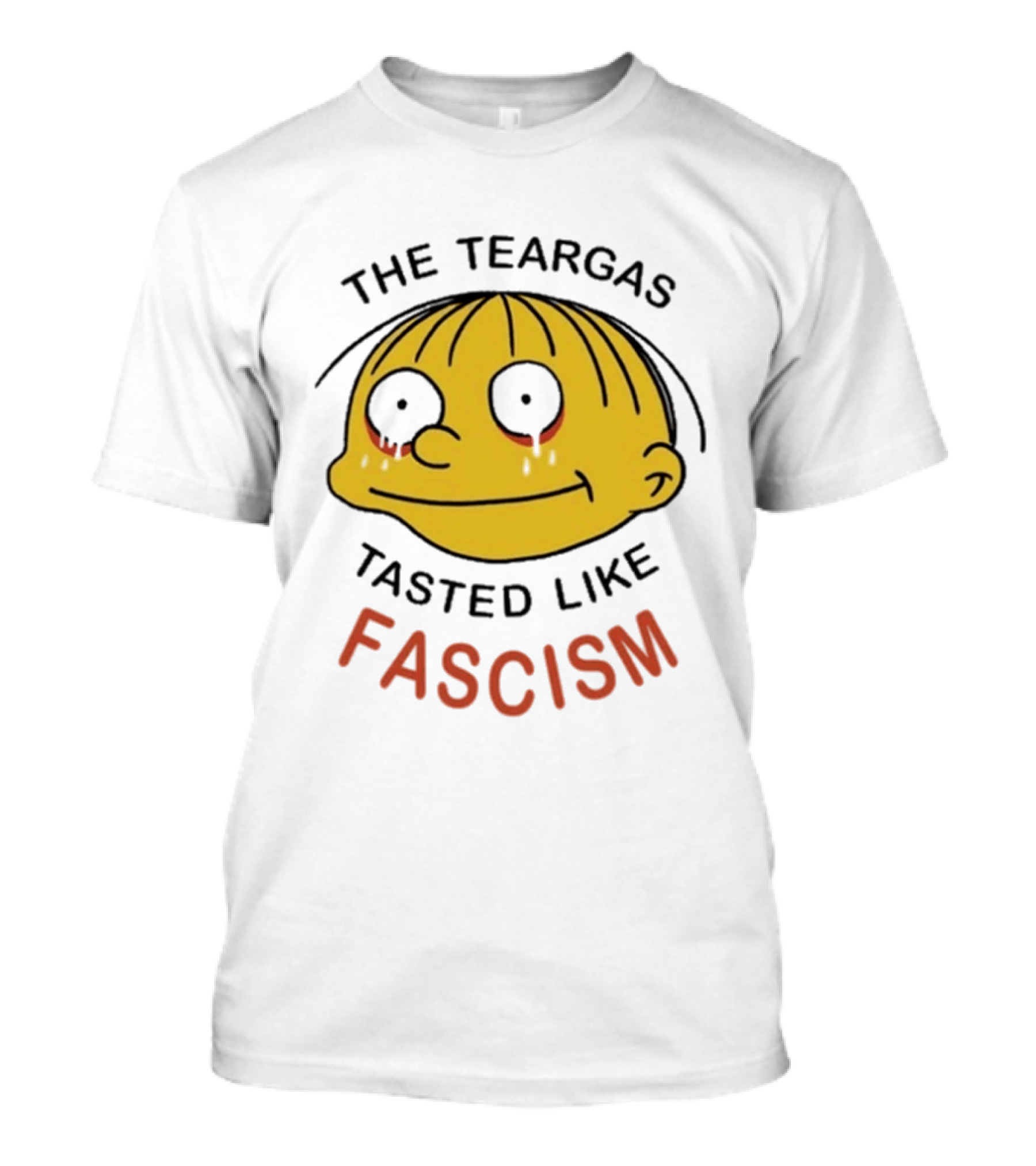 The Teargas Tasted Like Fascism Yellow Cartoon T-Shirt