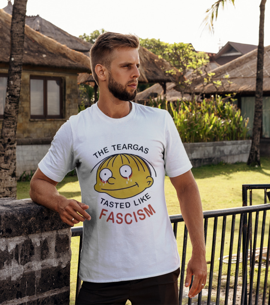 The Teargas Tasted Like Fascism Yellow Cartoon T-Shirt