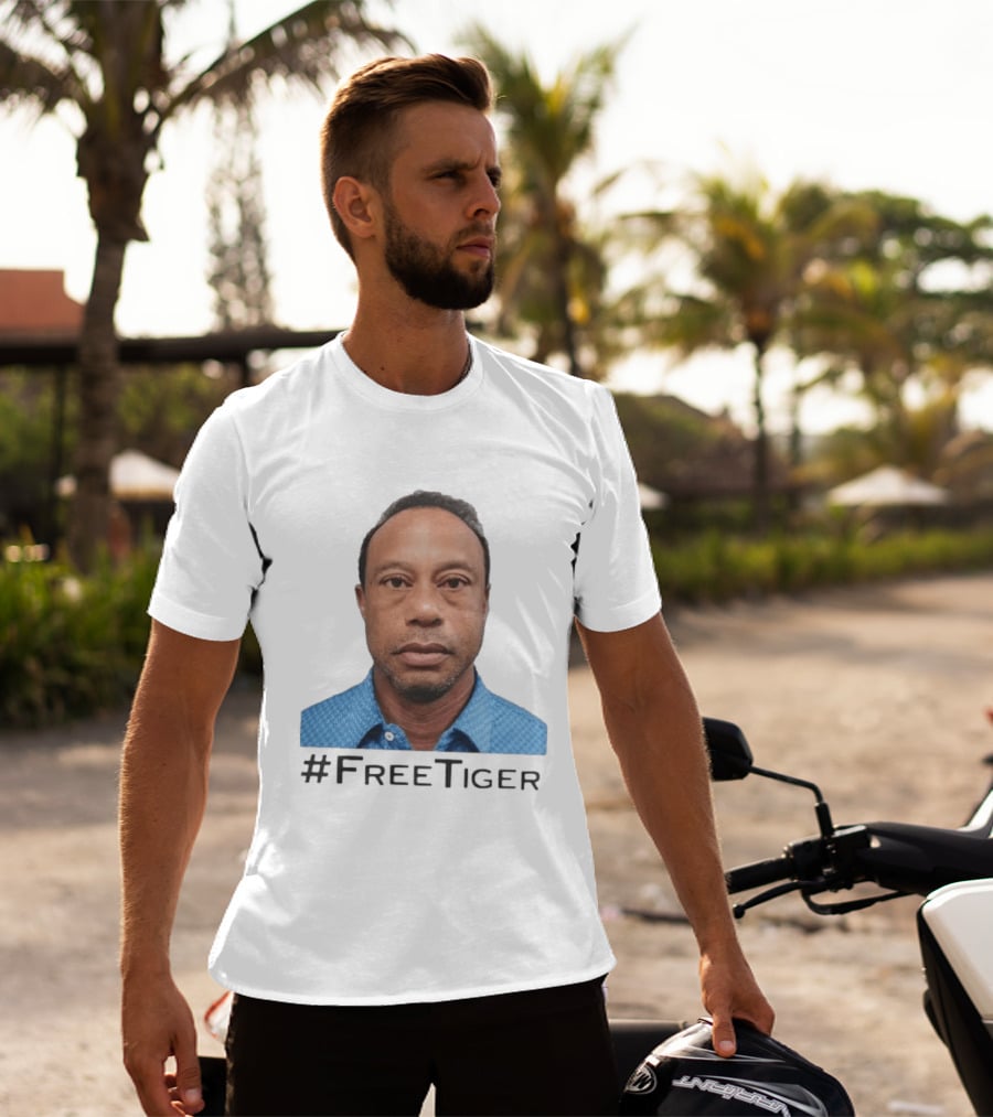 #FreeTiger Shot Iconic Arrest Image T-Shirt