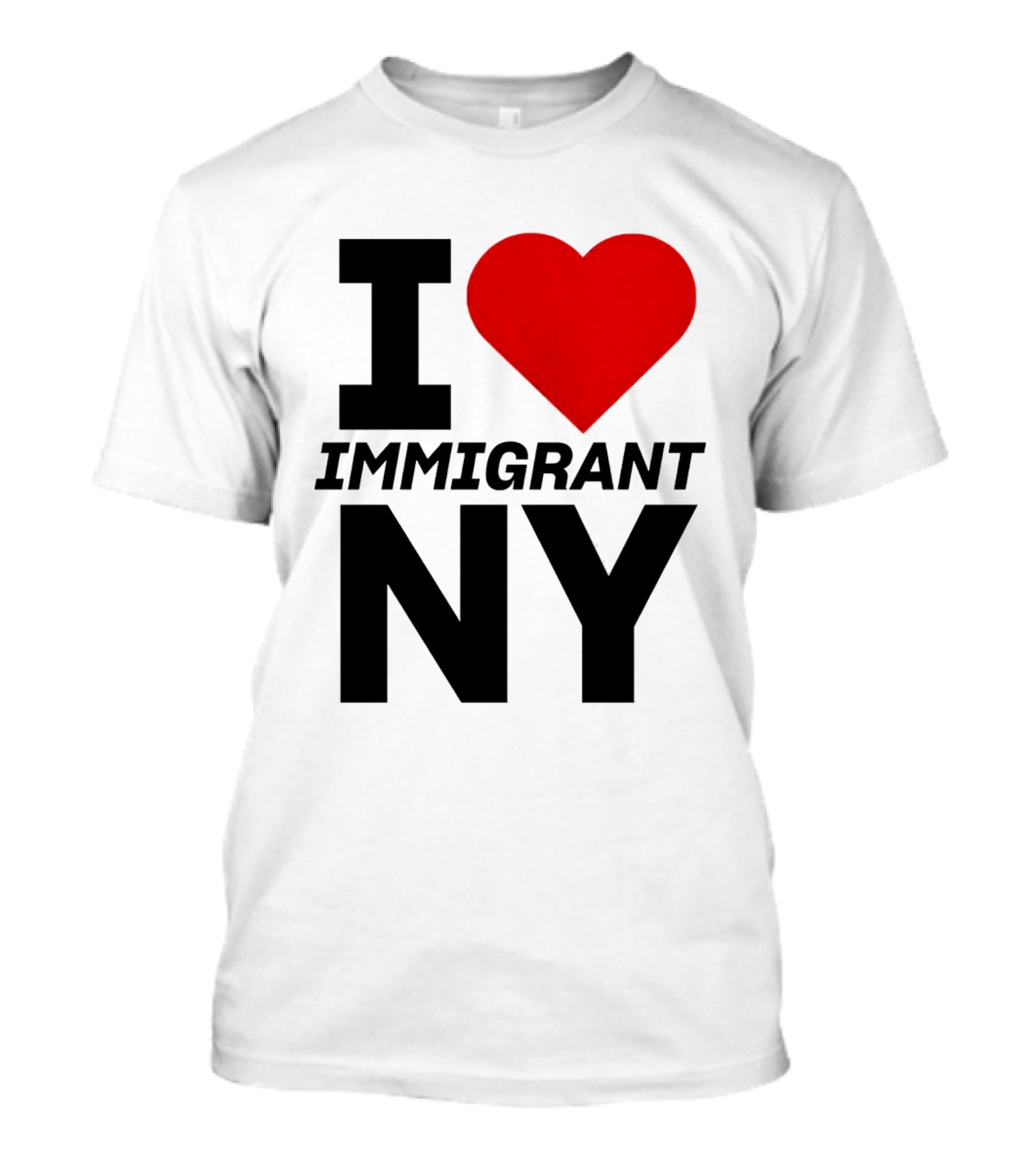 I Love Immigrant NY Heart Icon New York T-Shirt