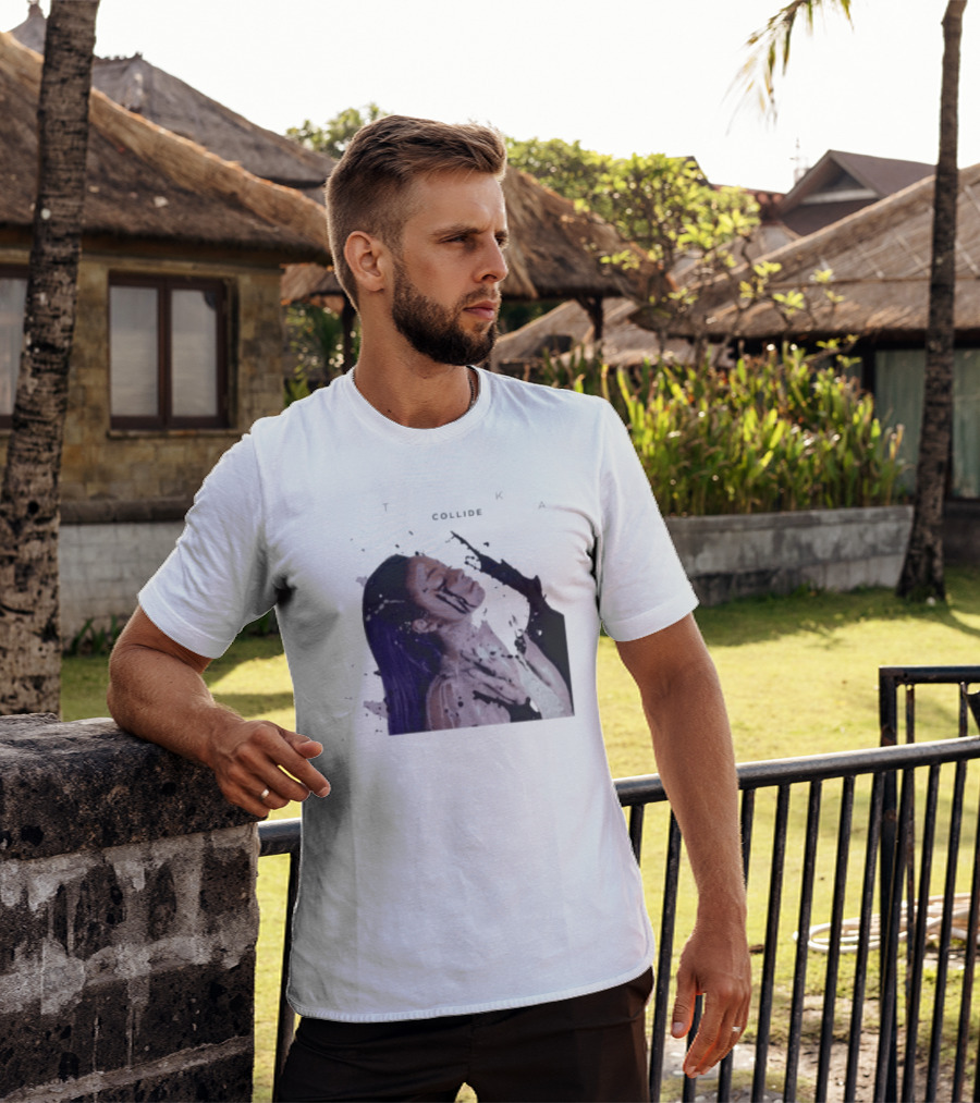 Justine Skye Collide Tyga Portrait With Artistic T-Shirt