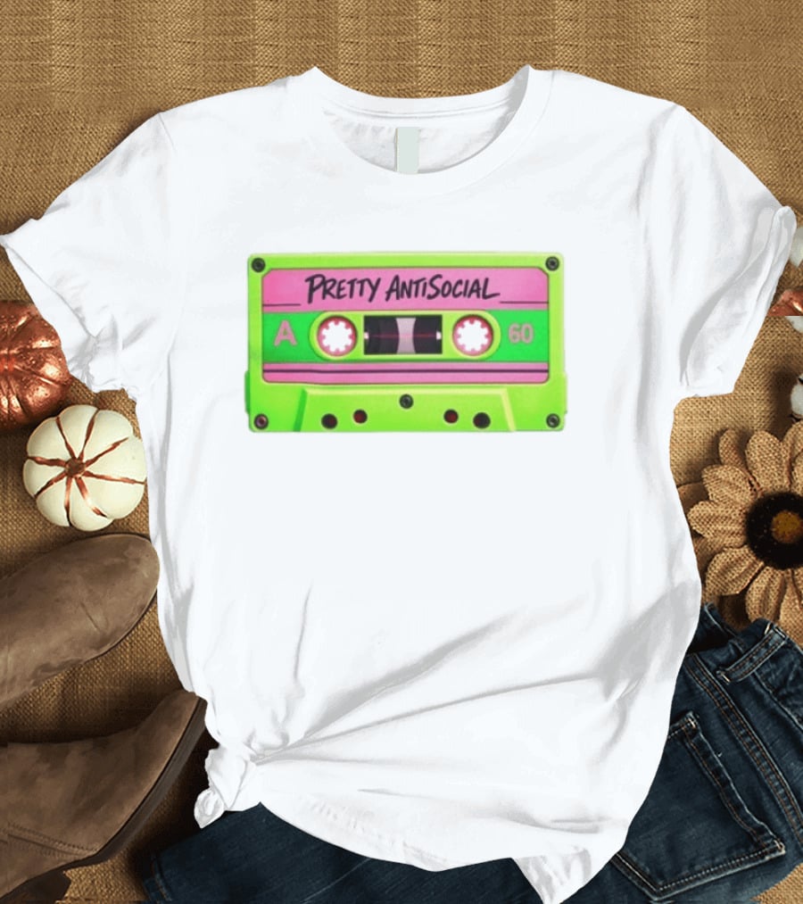 Pretty AntiSocial Pink Green Cassette A 60 T-Shirt