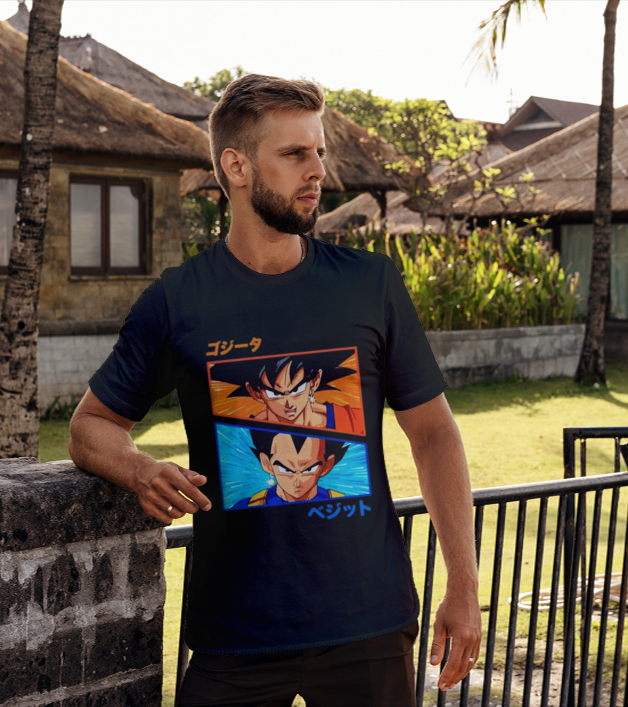 Gogeta Vegito Fusion Transformation Dragon Ball Z Super Saiyan Anime T-Shirt