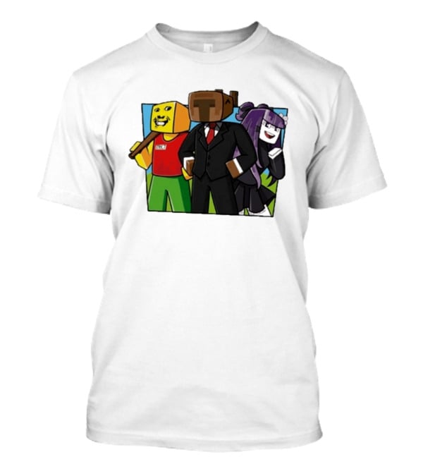 Tricou SKY PRIETENII Minecraft Inspired Characters Block T-Shirt