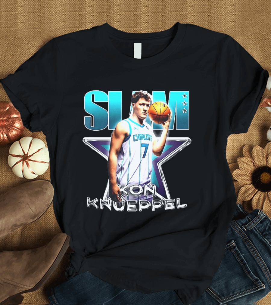Kon Knueppel Charlotte Hornets Basketball Slam T-Shirt