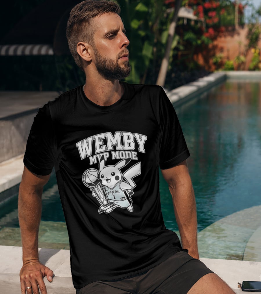 Wemby MVP Mode Pikachu Spurs NBA Victor Wembanyama T-Shirt