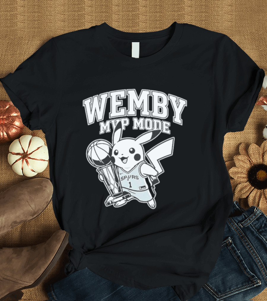 Wemby MVP Mode Pikachu Spurs NBA Victor Wembanyama T-Shirt