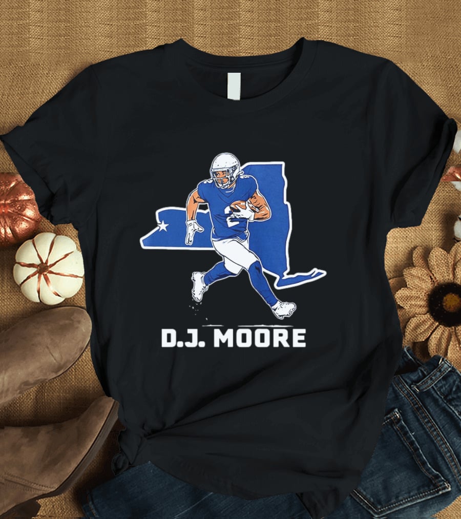 DJ Moore Football State Star New York T-Shirt