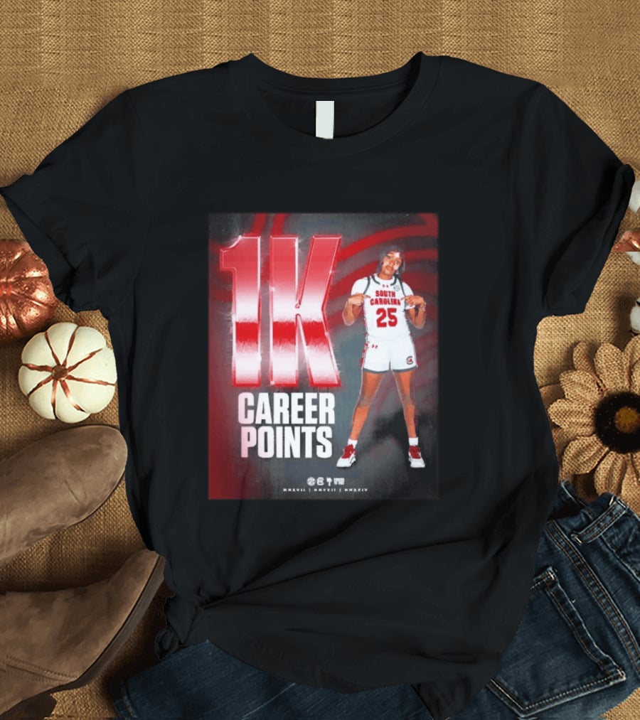 South Carolina Gamecocks Raven Johnson 1K Career Points T-Shirt