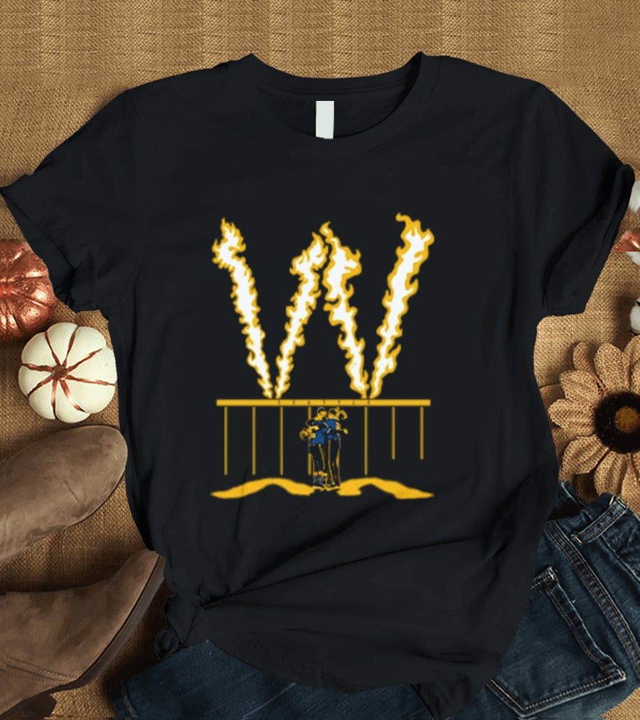 Seattle Baseball Fire The W Victory Celebration Flames T-Shirt