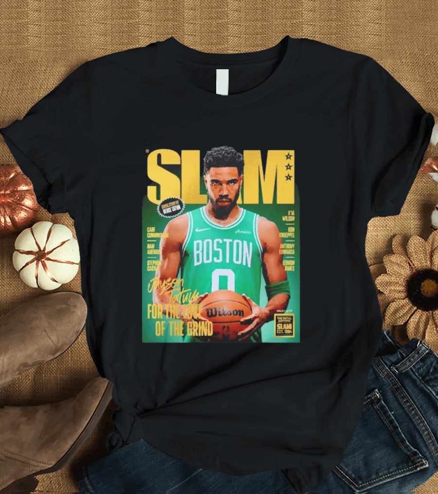 Slam Magazine Jayson Tatum Boston Celtics For The Love Of The Grind T-Shirt