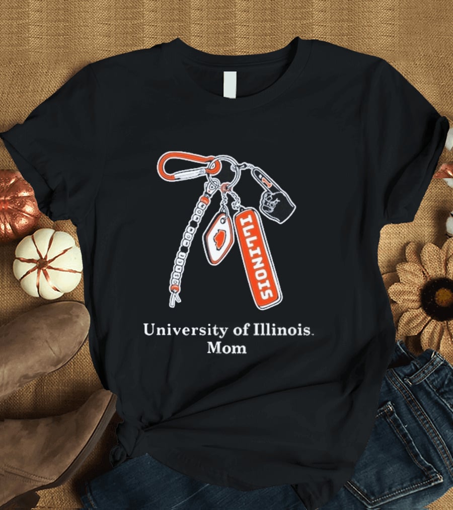 Illinois Fighting University Of Illinois Mom Keychain T-Shirt