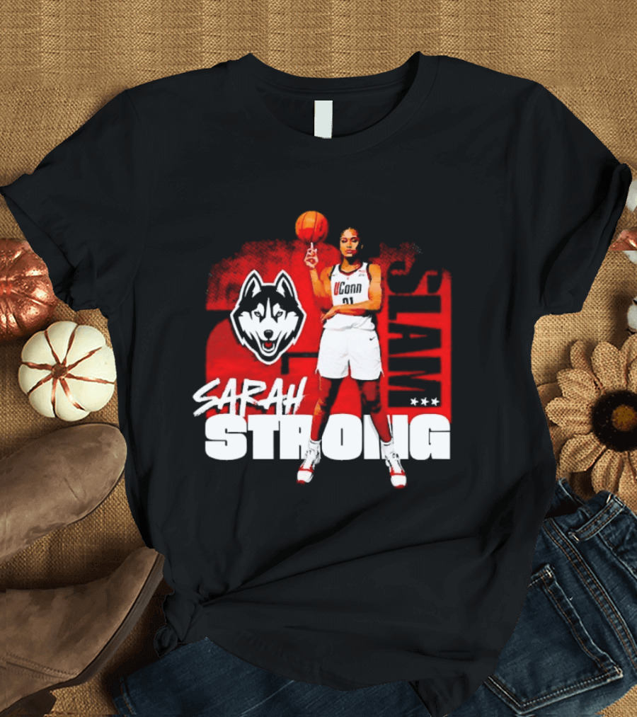 UConn Huskies SLAM Sarah Strong No 21 Women's Basketball T-Shirt