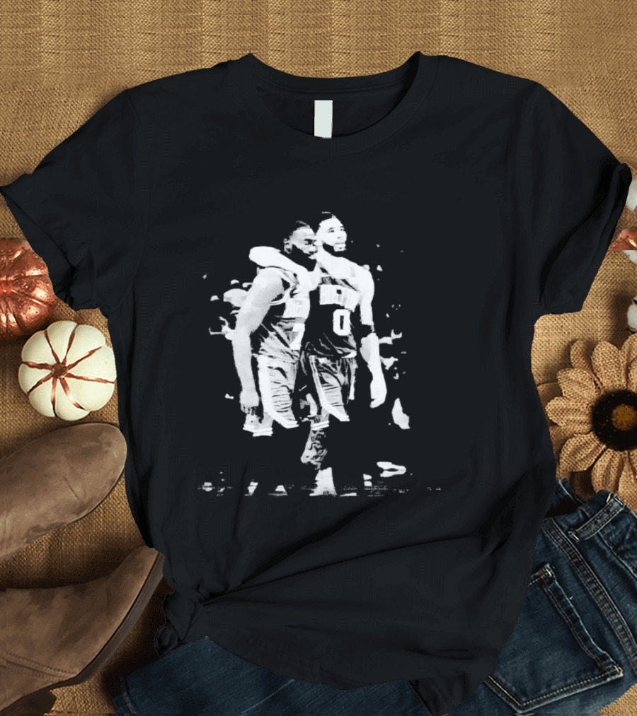 Jayson Tatum Jaylen Brown Boston Celtics NBA Players Teamwork Image T-Shirt