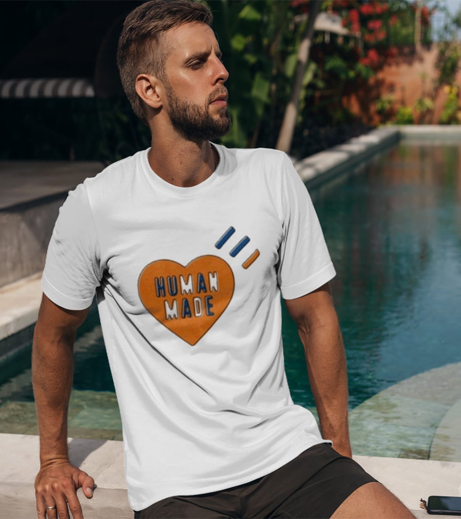 Human Made Heart Icon With Dry Alls T-Shirt