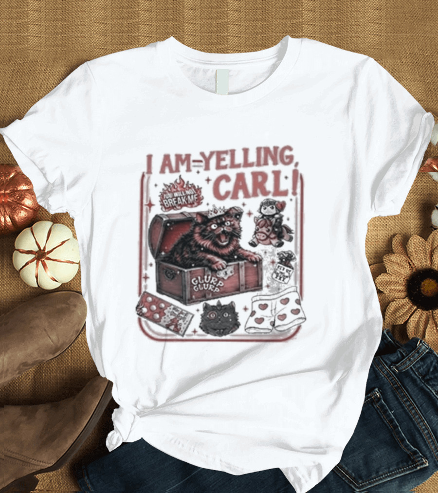 I Am Yelling Carl Box Of Surprises T-Shirt