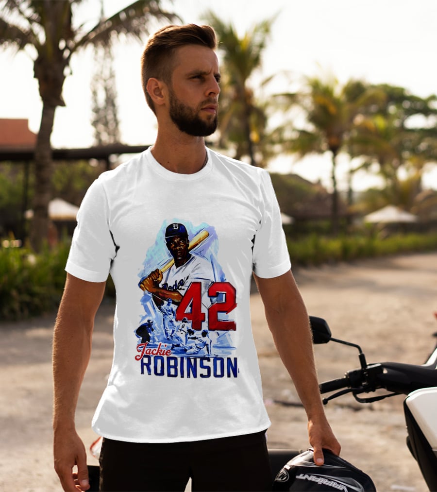 Jackie Robinson 42 Dodgers Baseball Legends T-Shirt