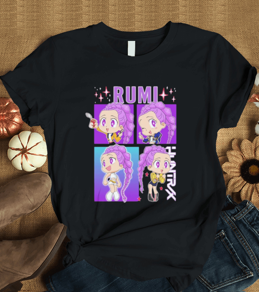 Rumi Kpop Huntrx Demon Hunters Cute Chibi Characters T-Shirt