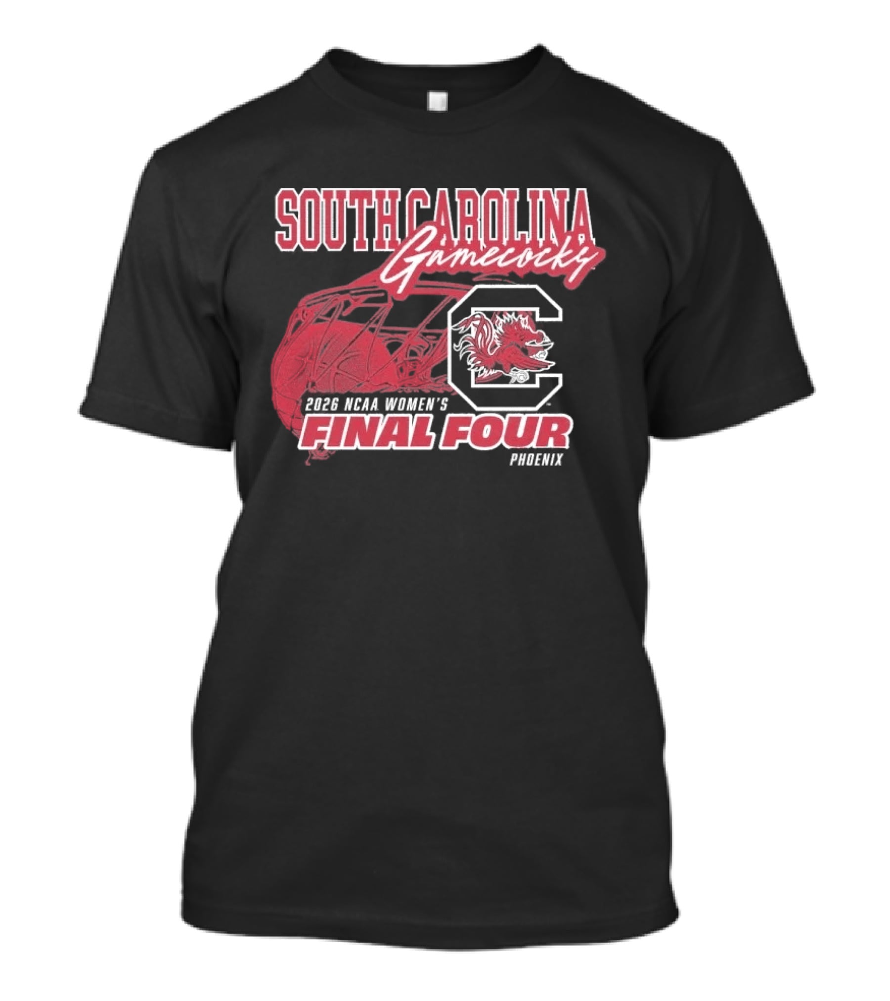 South Carolina Gamecocks 2026 NCAA Women's Basketball Final Four Phoenix T-Shirt