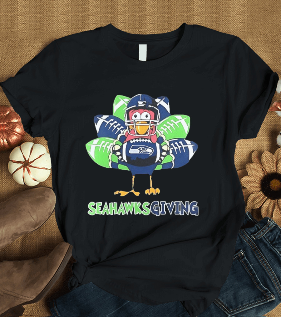 Seahawksgiving Turkey Seattle Seahawks Football Thanksgiving 2025 T-Shirt