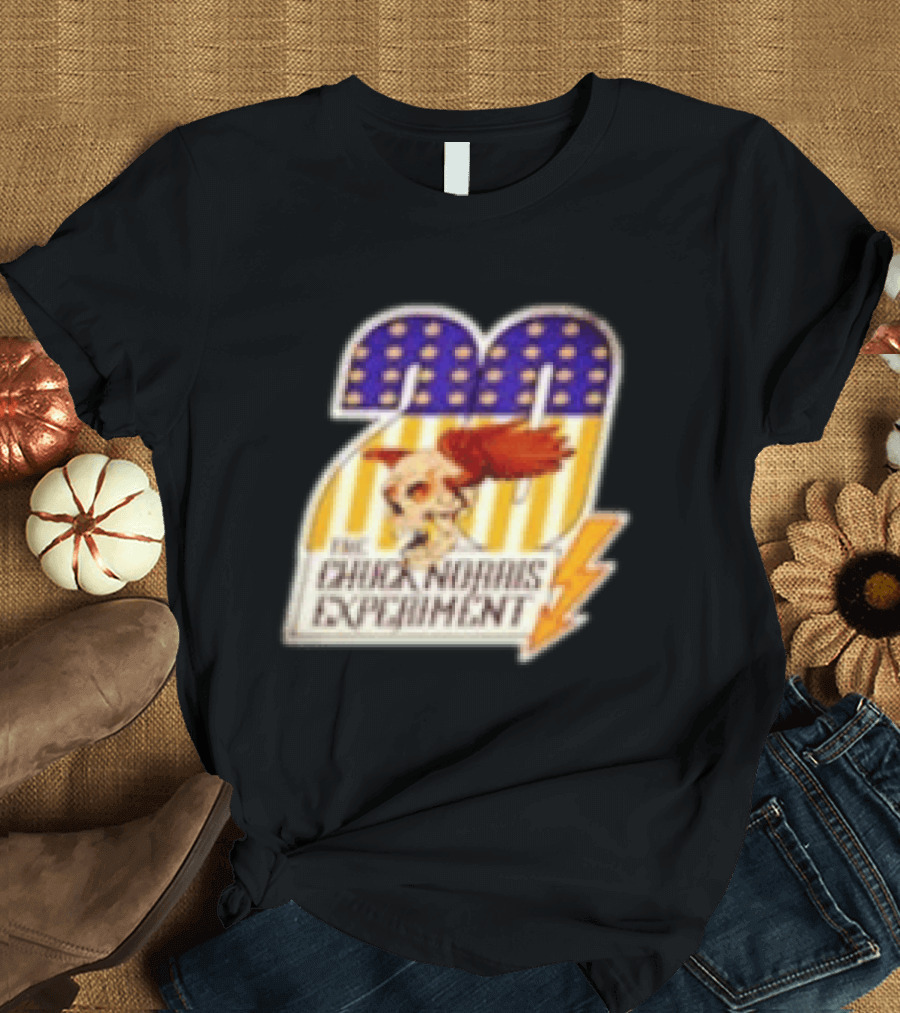 The Chuck Norris Experiment 20 Lightning Bolt Stars And Stripes Skull T-Shirt