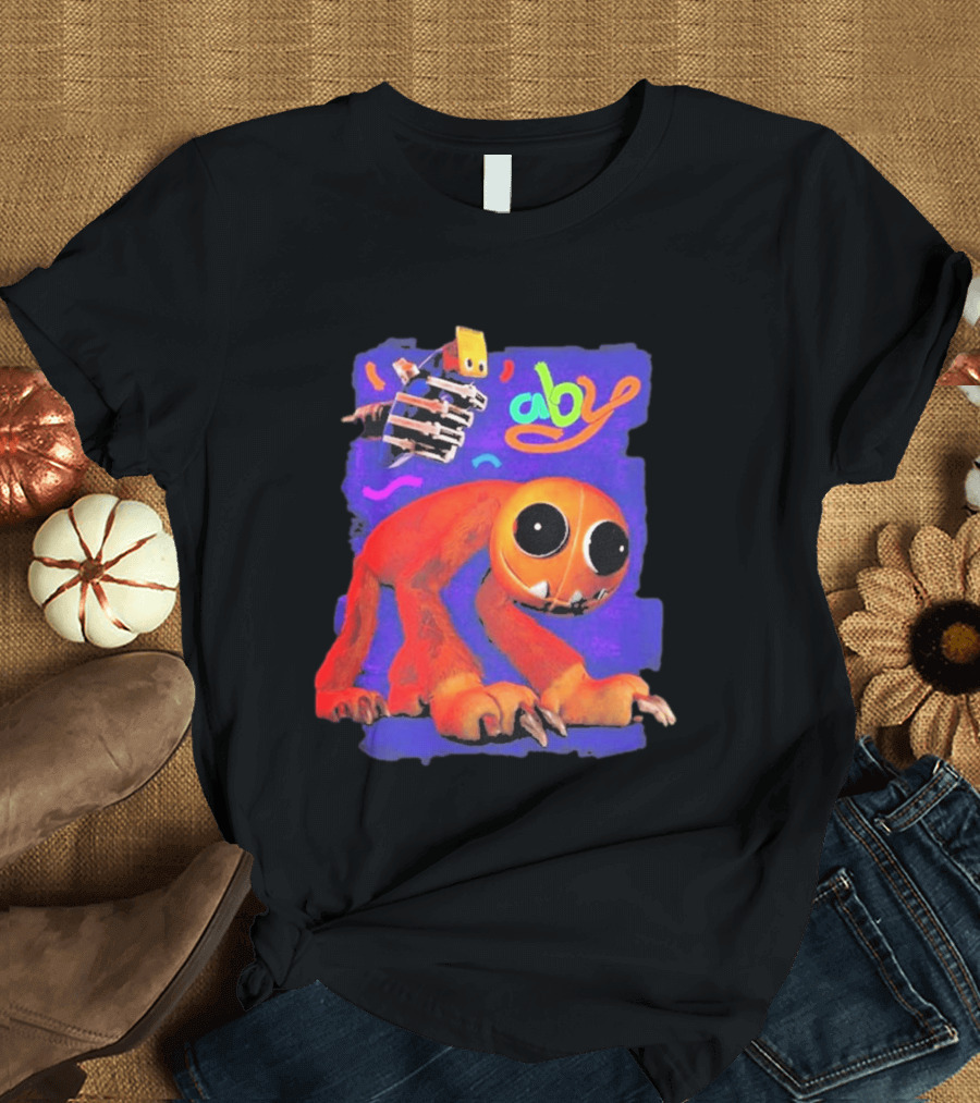 April Fools Shaved Yarnaby Aby Colorful Monster Orange Creature T-Shirt