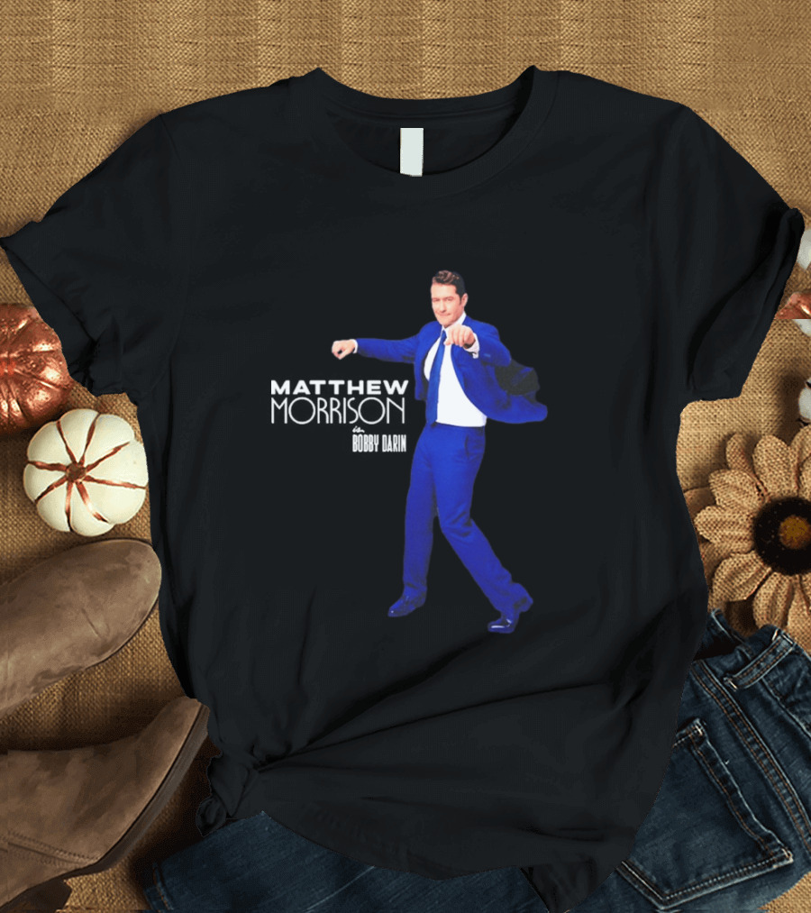 Just In Time Matthew Morrison Is Bobby Darin Bold Blue Suit Dance T-Shirt