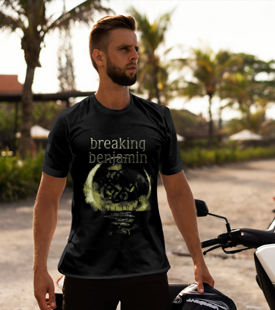 Breaking Benjamin 10 Years Dark Before Dawn Moon T-Shirt