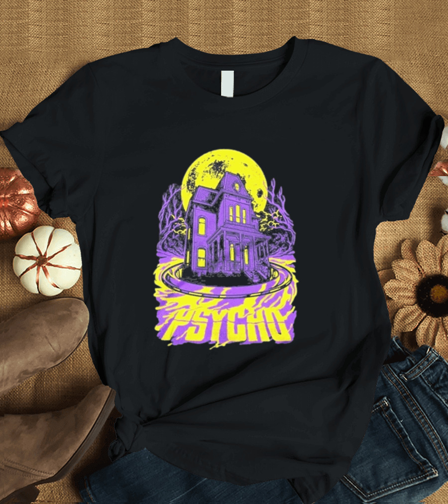 Psycho Forever Haunted House Neon Moon T-Shirt