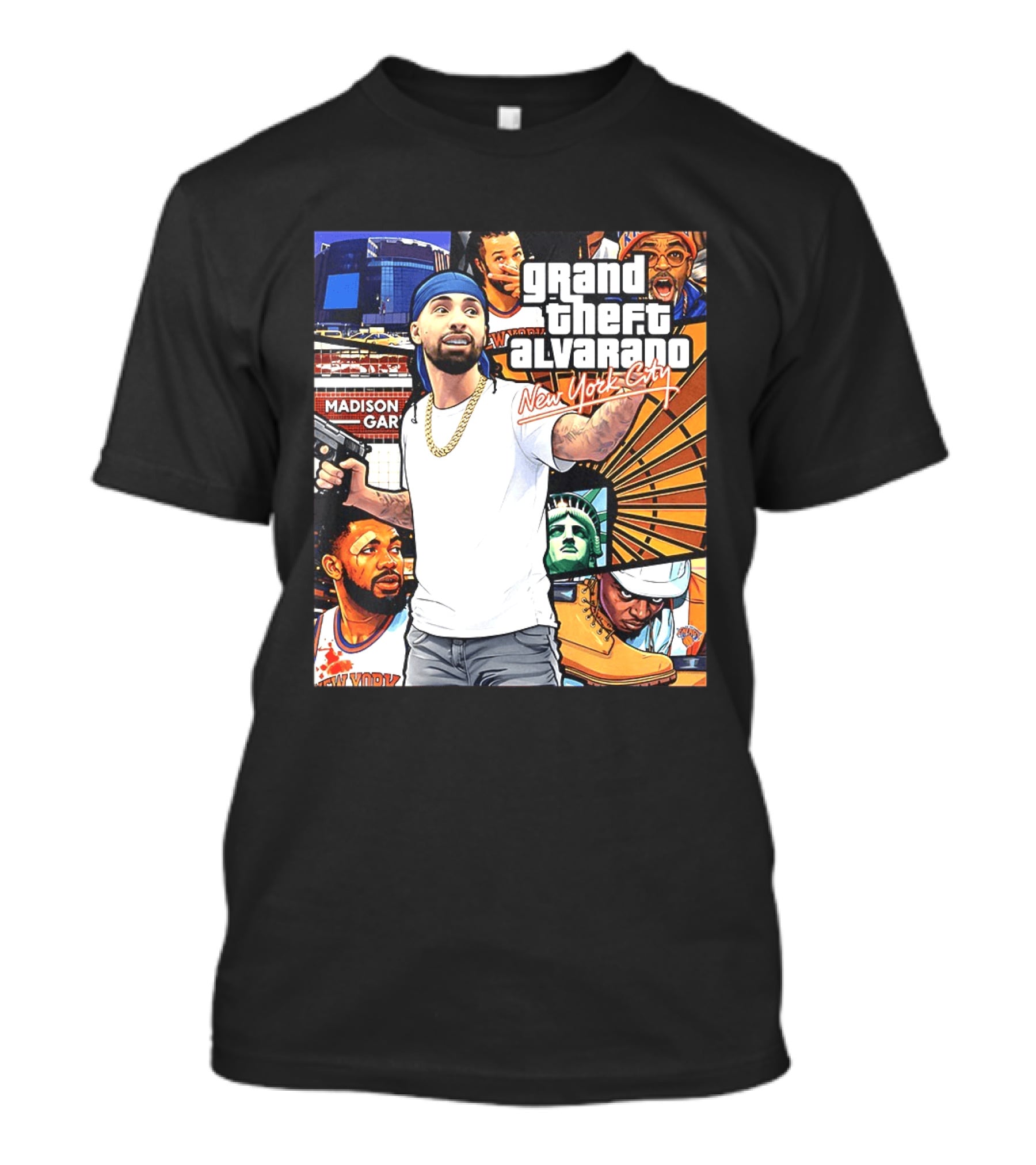 Grand Theft Alvarado New York City Madison Square Garden Knicks Energy T-Shirt