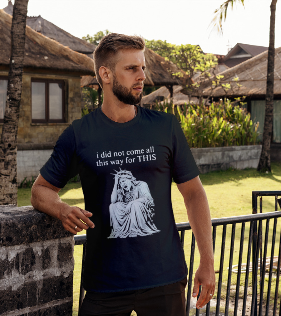 I Did Not Come All This Way For This Anti Trump Statue Of Liberty Sarcastic Political T-Shirt