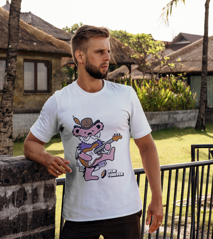 Weir Forever Purple Bear Playing Guitar Weir Tour 2026 T-Shirt