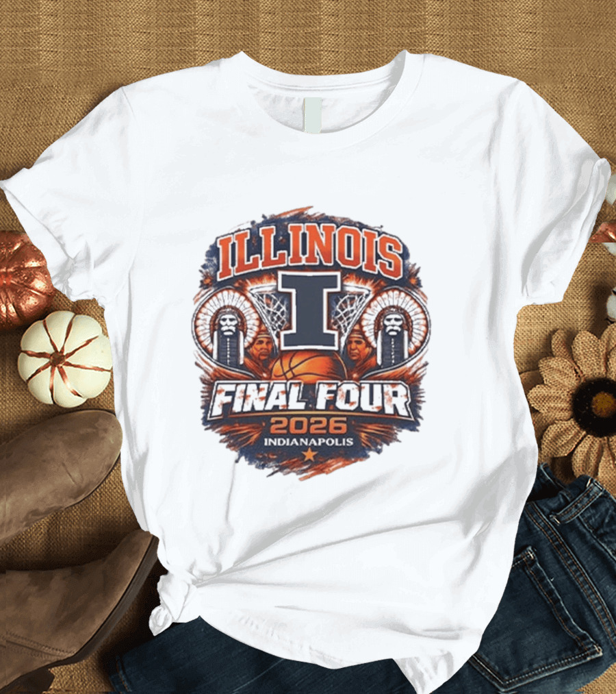Illinois Final Four 2026 Indianapolis Basketball Event T-Shirt