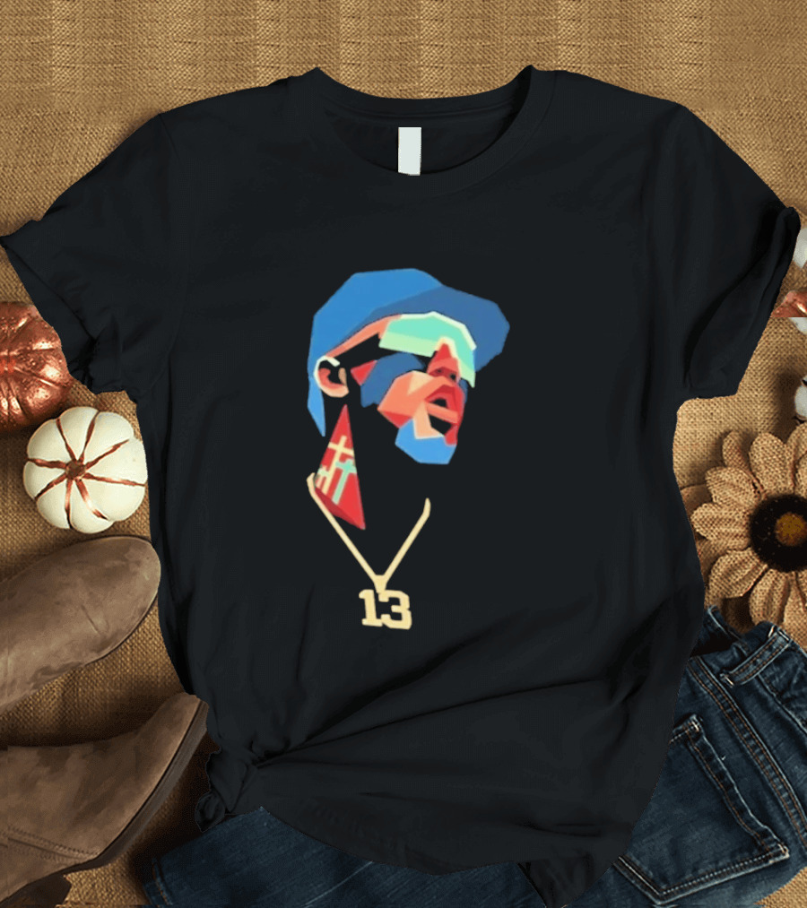 Atlanta Braves Acuna Number 13 Geometric T-Shirt